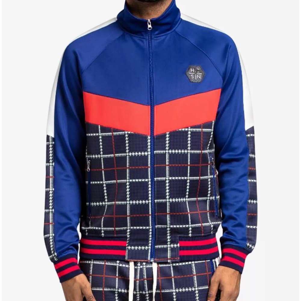 Hudson NYC // Glen Plaid Track Jacket Men’s Size X-LARGE